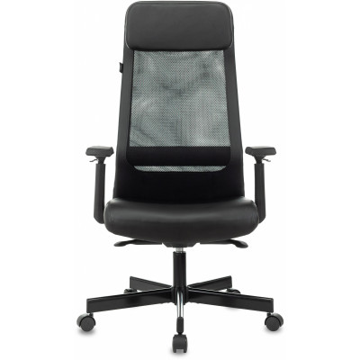 Кресло эргономичное Бюрократ T-995 черный TW-01 экокожа/сетка с подголов. крестов. металл черный