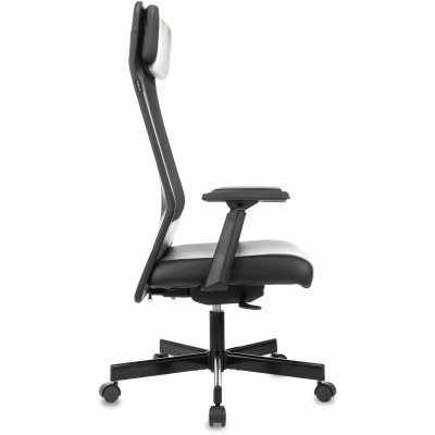 Кресло эргономичное Бюрократ T-995 черный TW-01 экокожа/сетка с подголов. крестов. металл черный