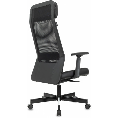 Кресло эргономичное Бюрократ T-995 черный TW-01 экокожа/сетка с подголов. крестов. металл черный