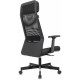 Кресло эргономичное Бюрократ T-995 черный TW-01 экокожа/сетка с подголов. крестов. металл черный