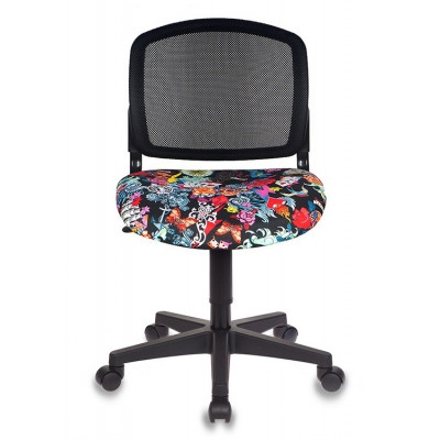 Кресло детское Бюрократ CH-296NX черный сиденье черный черепа сетка/ткань крестов. пластик