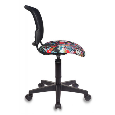 Кресло детское Бюрократ CH-296NX черный сиденье черный черепа сетка/ткань крестов. пластик