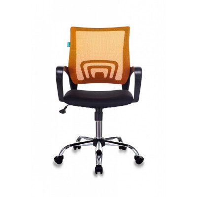 Кресло Бюрократ CH-695NSL оранжевый TW-38-3 сиденье черный TW-11 сетка/ткань крестов. металл хром