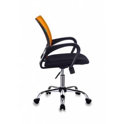 Кресло Бюрократ CH-695NSL оранжевый TW-38-3 сиденье черный TW-11 сетка/ткань крестов. металл хром