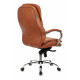 Кресло руководителя Бюрократ T-9950 рыжий Leather Ontano кожа крестов. металл хром