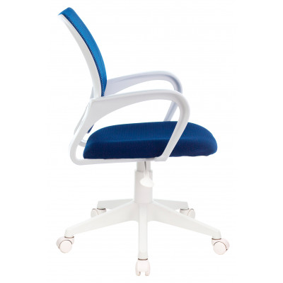 Кресло Бюрократ CH-W695NLT темно-синий TW-05N TW-10N сетка/ткань крестов. пластик пластик белый