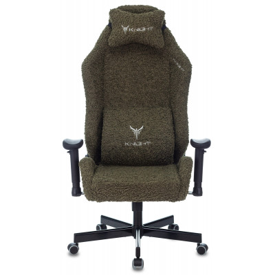 Кресло игровое Knight T1 хаки экомех с подголов. крестов. металл