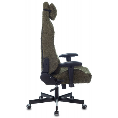 Кресло игровое Knight T1 хаки экомех с подголов. крестов. металл
