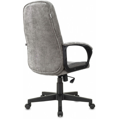 Кресло руководителя Бюрократ CH 002 Fabric серый Light-19 крестов. пластик пластик черный
