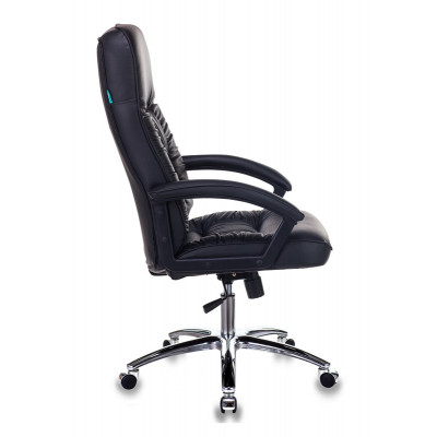 Кресло руководителя Бюрократ T-9908AXSN-AB черный кожа крестов. металл хром