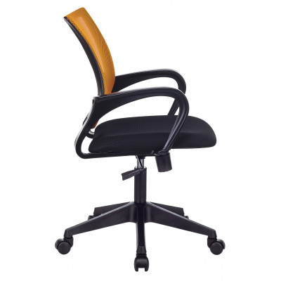 Кресло Бюрократ CH-695N оранжевый TW-38-3 сиденье черный TW-11 сетка/ткань крестов. пластик