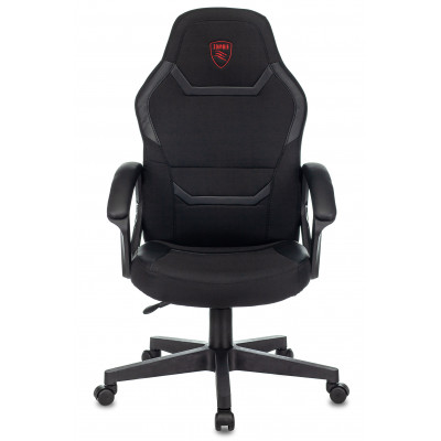 Кресло игровое Zombie 10 черный ткань/эко.кожа крестов. пластик