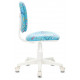 Кресло детское Бюрократ CH-W204NX голубой Sticks 06 крестов. пластик пластик белый