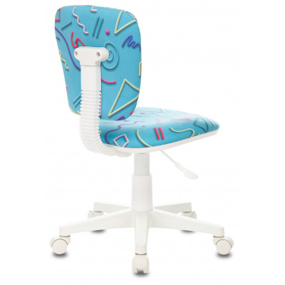 Кресло детское Бюрократ CH-W204NX голубой Sticks 06 крестов. пластик пластик белый
