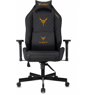Кресло игровое Knight Rampart черный ромбик экокожа с подголов. крестов. металл