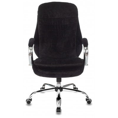 Кресло руководителя Бюрократ T-9950SL Fabric черный Light-20 крестов. металл хром