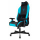Кресло игровое Knight Neon черный/голубой соты экокожа с подголов. крестов. металл
