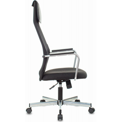 Кресло Бюрократ KB-5M черный TW-01 3C11 сетка/ткань с подголов. крестов. металл серебристый