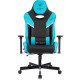 Кресло игровое Knight Thunder 5X черный/голубой экокожа крестов. металл