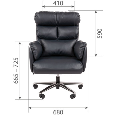 Офисное кресло Chairman 433 Россия экокожа черная