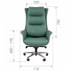 Офисное кресло CHAIRMAN 523 Экокожа зеленый / экокожа серый