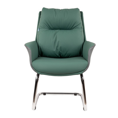 Конференц-кресло CHAIRMAN 524 Экокожа зеленый / экокожа серый