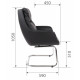 Конференц-кресло CHAIRMAN 524 кожа черная