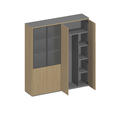 Шкаф для документов высокий 4-дверный (для одежды с дополнением+высокий комбинированный)