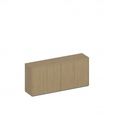 Шкаф для документов низкий закрытый 4-дверный ИН 306 ГР дуб грейдж