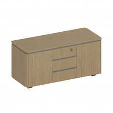 Тумба для оргтехники с фальшпанелями ИН 262 ГР дуб грейдж
