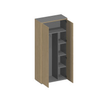 Шкаф для одежды с дополнением ИН 342 ГР дуб грейдж
