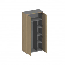 Шкаф для одежды с дополнением ИН 342 ГР дуб грейдж