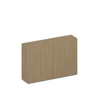 Шкаф для документов средний закрытый 4-дверный ИН 324 ГР дуб грейдж