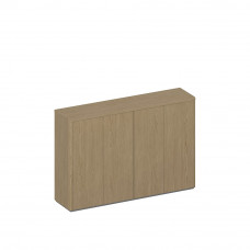 Шкаф для документов средний закрытый 4-дверный ИН 324 ГР дуб грейдж