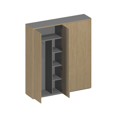 Шкаф для документов высокий 4-дверный (для одежды с дополнением+высокий закрытый)