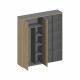 Шкаф для документов высокий 4-дверный (для одежды с дополнением+высокий со стеклом)