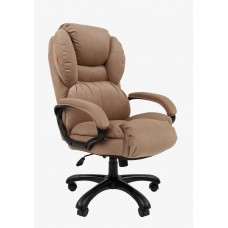 Кресло Chairman Home 434 Россия ткань Т-10 бежевое (черный пластик)