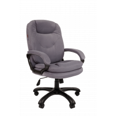 Кресло Chairman Home 668 Россия ткань Т-53 серый (черный пластик)