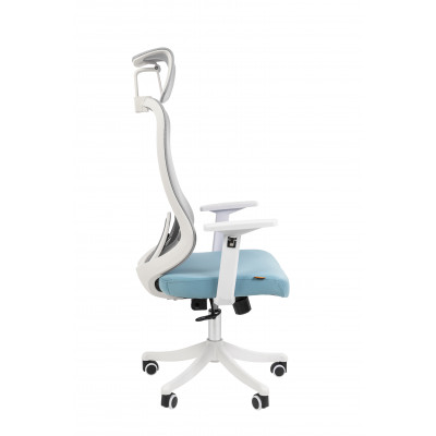 Офисное кресло Chairman CH563 белый пластик, бирюзовый