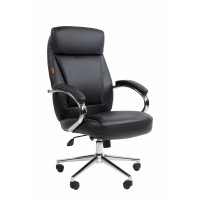 Офисное кресло Chairman 794 Россия хром экокожа черная