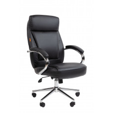 Офисное кресло Chairman 794 Россия хром экокожа черная