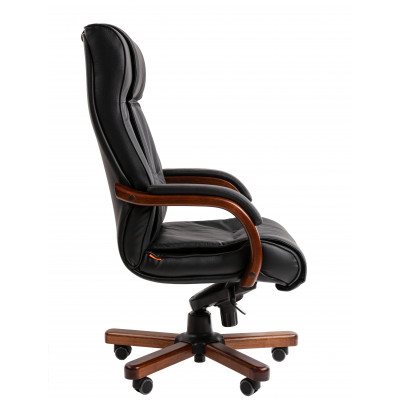 Офисное кресло Chairman 653 Россия черная нат.кожа/экокожа (мультиблок) N