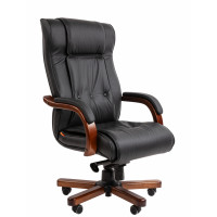 Офисное кресло Chairman 653 Россия черная нат.кожа/экокожа (мультиблок) N