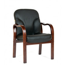 Офисное кресло Chairman 658 Россия нат.кожа/экокожа черная