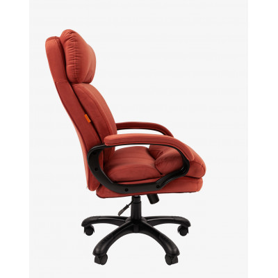 Кресло Chairman Home 505 Россия ткань Т-28 коралл (черный пластик)