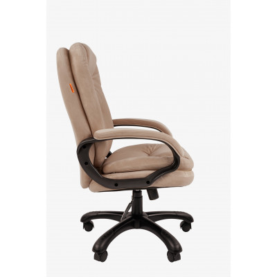 Кресло Chairman Home 668 Россия ткань Т-6 бежевый (черный пластик)