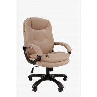 Кресло Chairman Home 668 Россия ткань Т-6 бежевый (черный пластик)