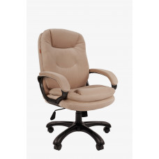 Кресло Chairman Home 668 Россия ткань Т-6 бежевый (черный пластик)