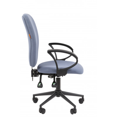 Офисное кресло Chairman 9801 Россия ткань T02 голубой Black