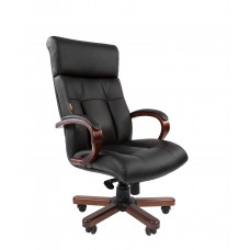 Офисное кресло Chairman 421 Россия нат.кожа/экокожа черная (мультиблок)